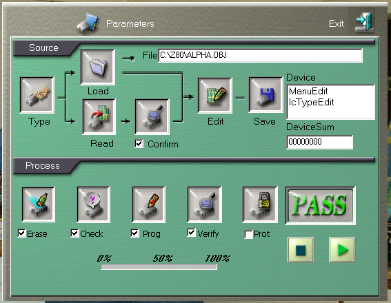ART EPP-4 Windows software main screen